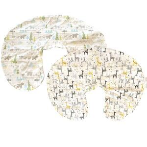 Boppy Support Pillow Covers Giraffes Happy‎ Camper Bears EUC